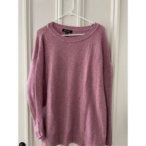 Ellen Tracy soft pink crew neck sweater L